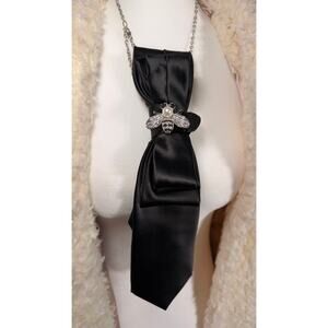 Black Neck Tie for Women Neckless Accessories